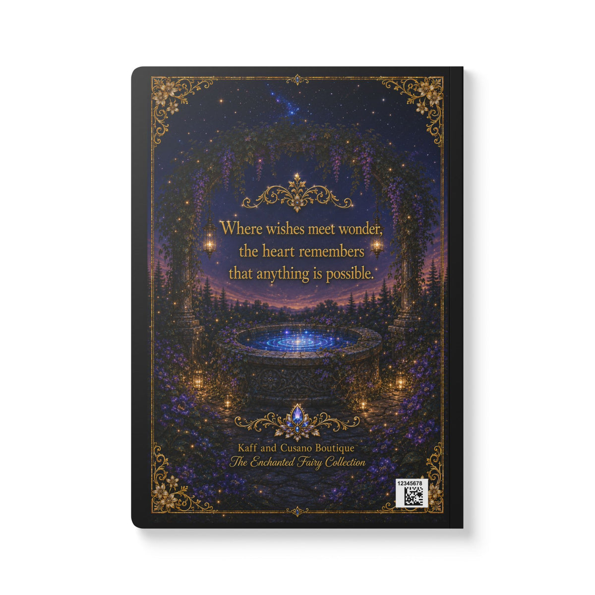 Elaria Fairy Journal — "Enchanted Thoughts" Softcover Wishing-Well Notebook