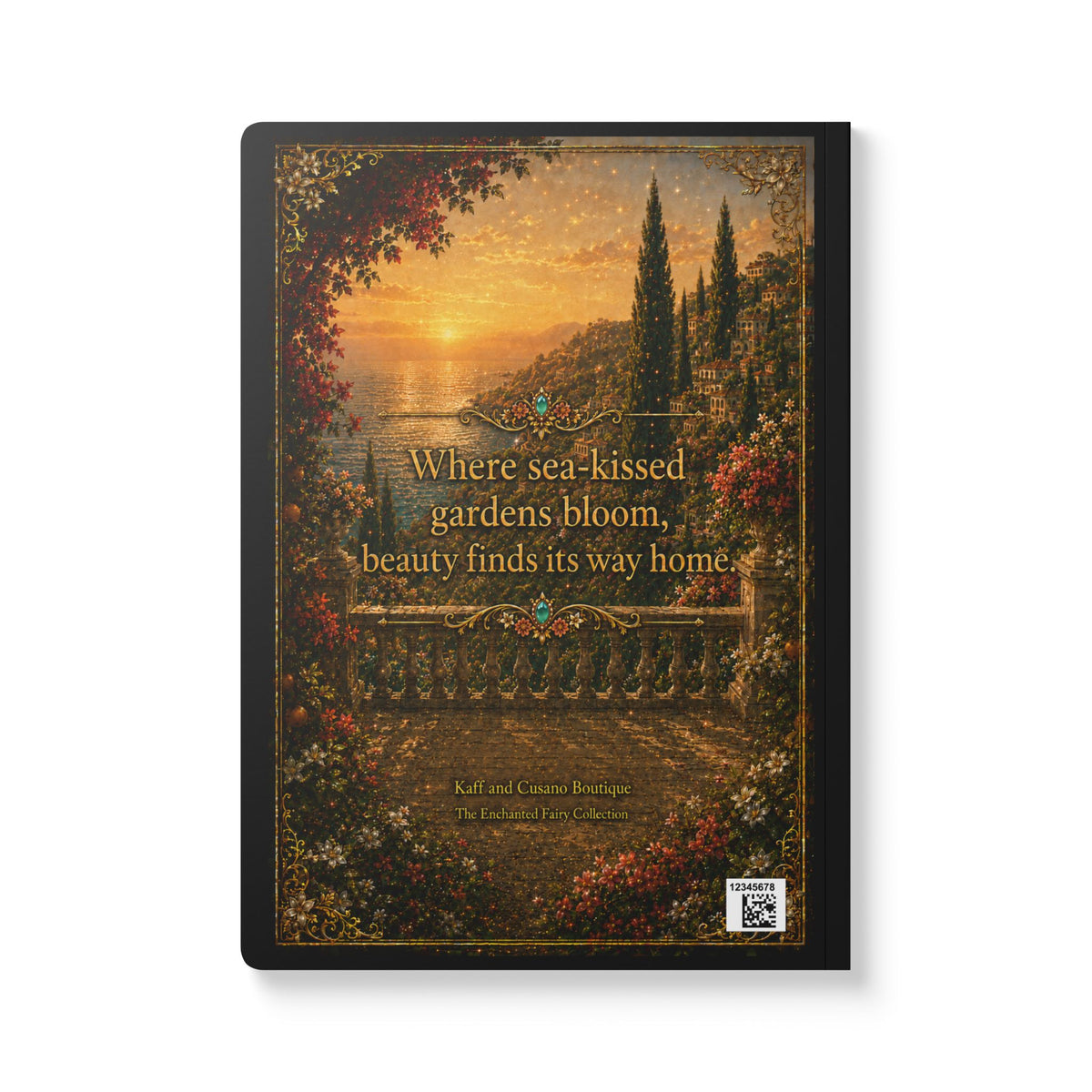 Meridella Mediterranean Garden Fairy Softcover Journal — "Where sea-kissed gardens bloom"