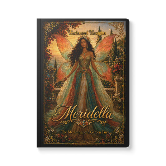 Meridella Mediterranean Garden Fairy Softcover Journal — "Where sea-kissed gardens bloom"