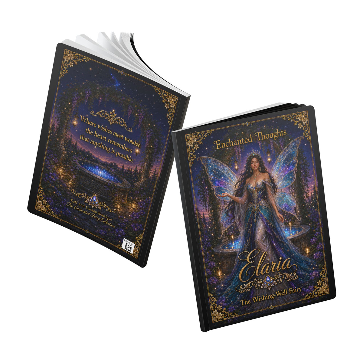 Elaria Fairy Journal — "Enchanted Thoughts" Softcover Wishing-Well Notebook