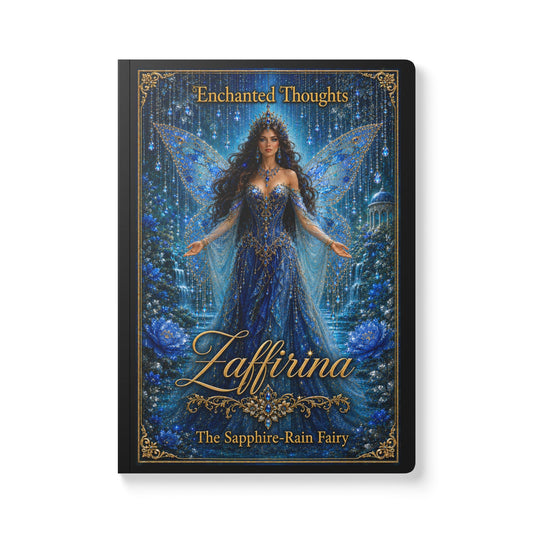 Zaffirina Sapphire-Rain Fairy Softcover Journal — Enchanted Thoughts Guided Notebook